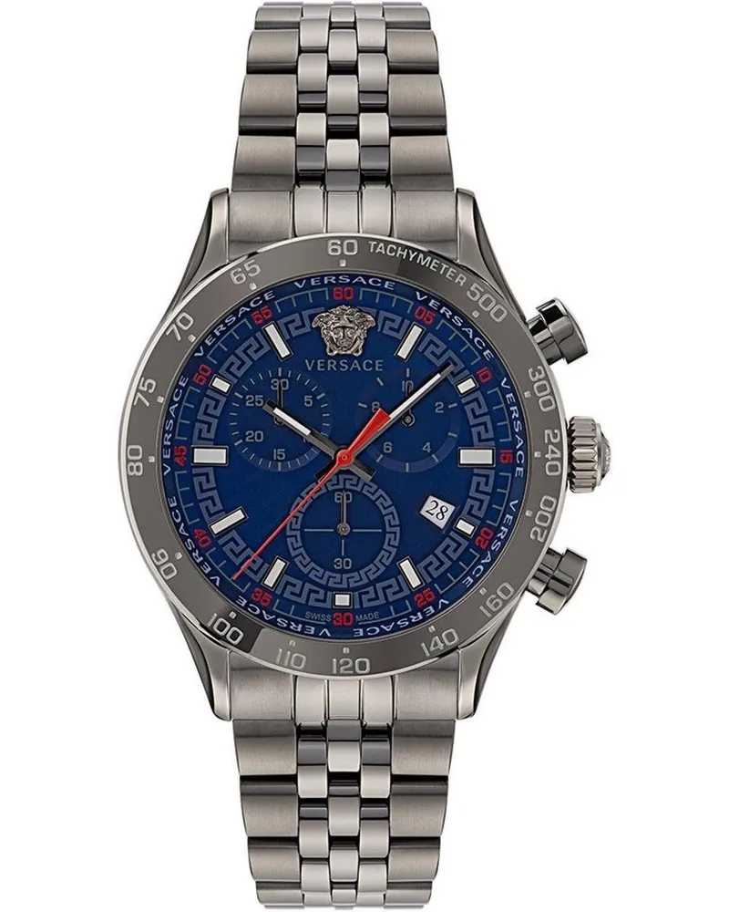 Versace VE2U00722 Hellenyium Chrono Chronograph Herrenuhr Grau