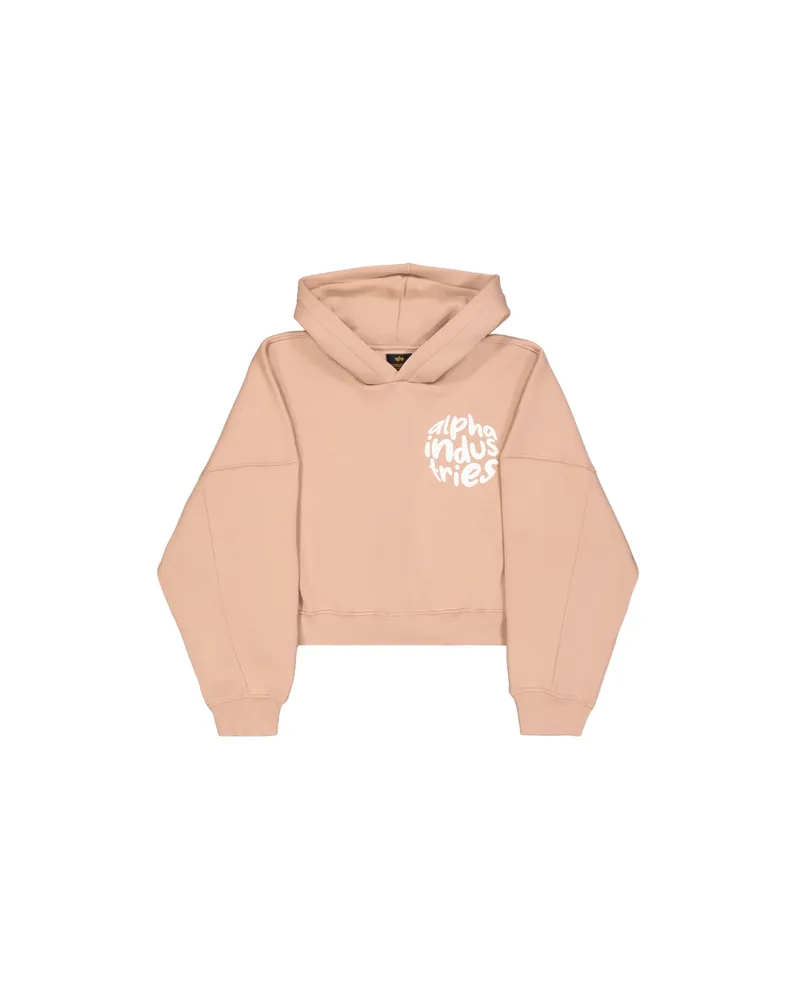 Alpha Industries Logo-Hoodie für Damen - Korallenrot Korallenrot