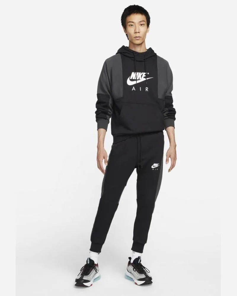 Nike Air Herren-Trainingsanzug mit Kontrast Schwarz