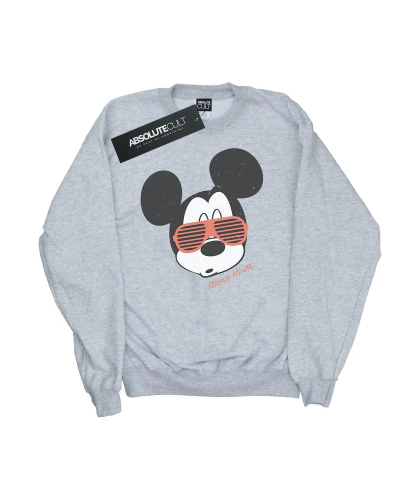 Disney Mickey Mouse Sunglasses" Sweatshirt für Herren (Grau Hellgrau