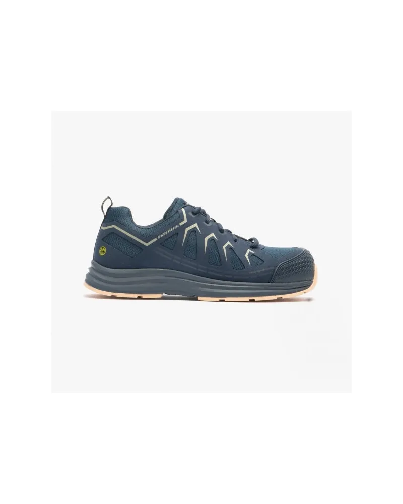 Skechers 200127EC/NVTN MALAD II Herren Sicherheitsschuhe Marineblau/Beige Blau