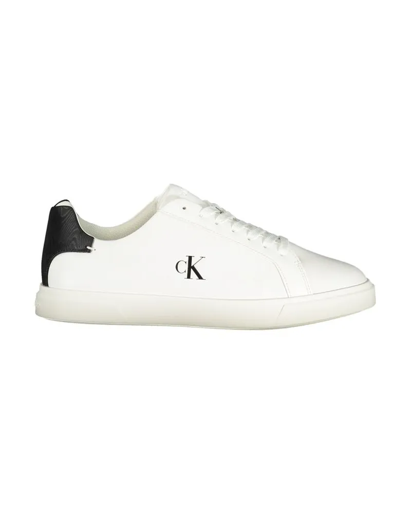 Calvin Klein Bianco Polyurethan Damen Sneaker Weiß