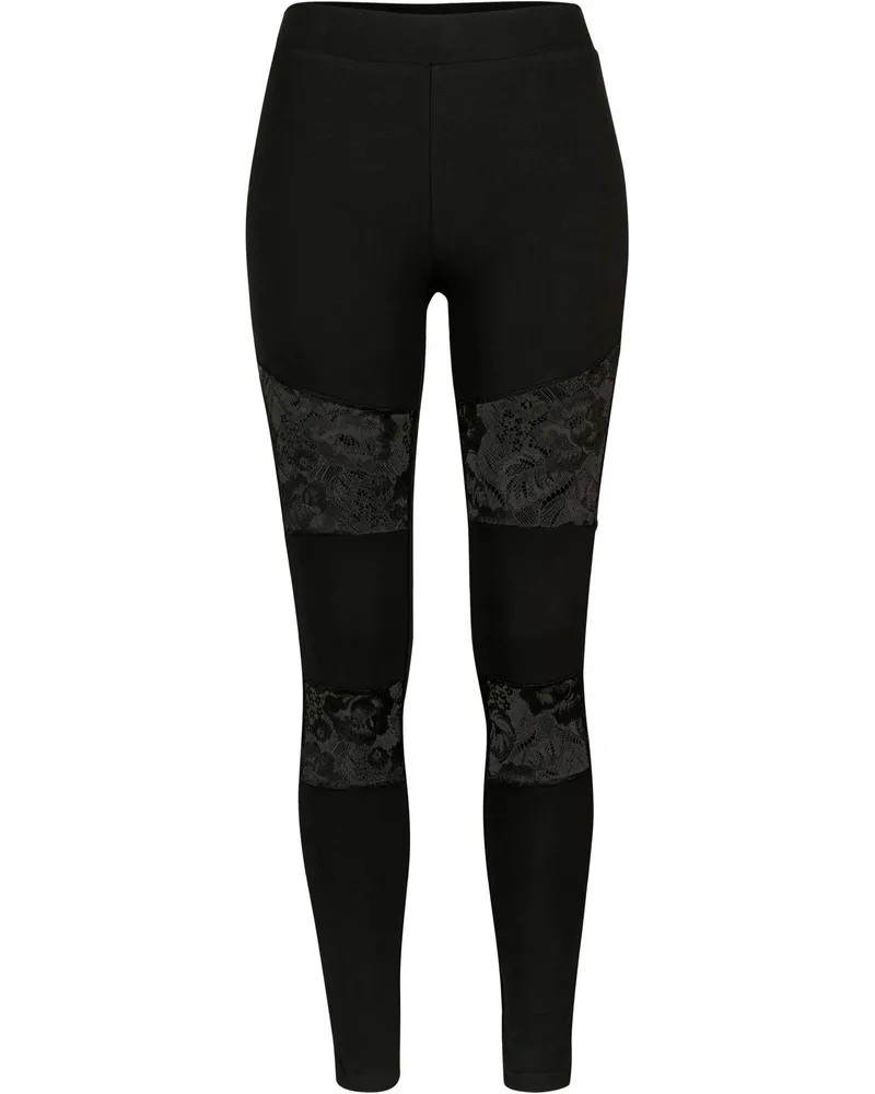 Urban Classics Leggings für Damen (Schwarz Schwarz
