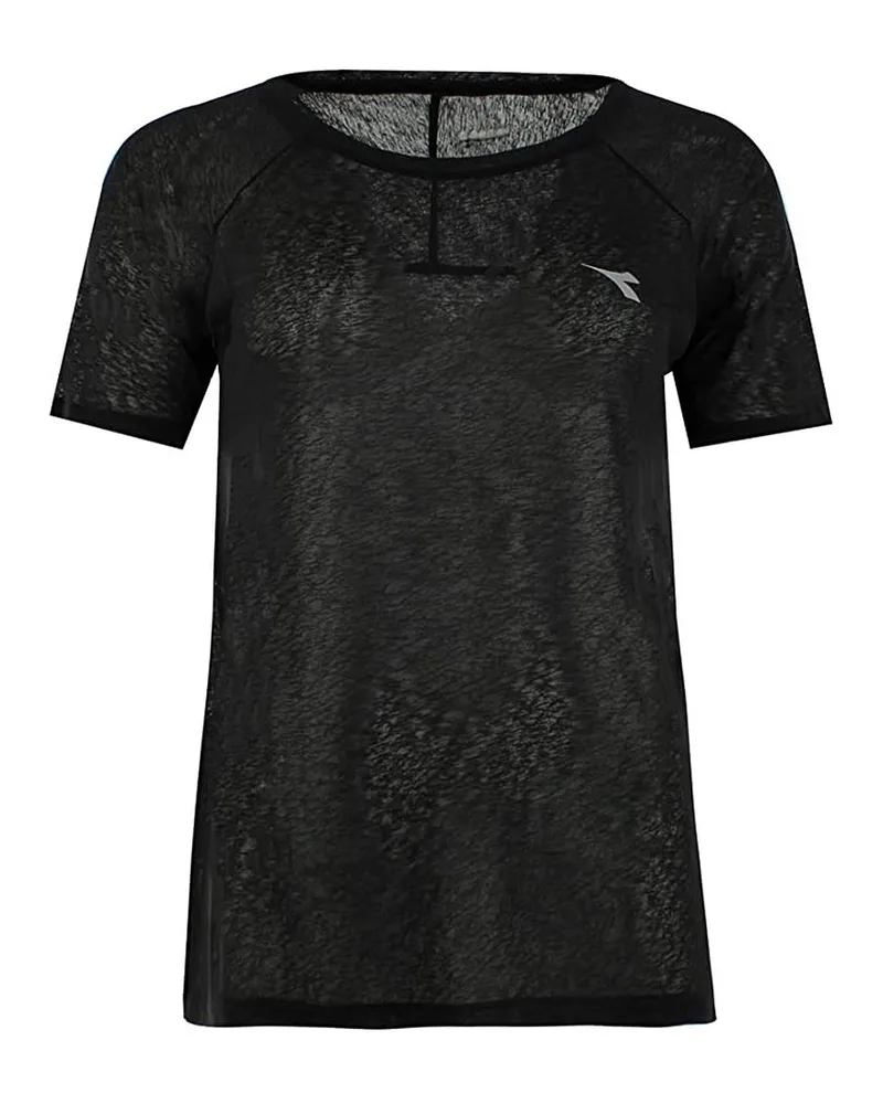 Diadora Active Womens Black T-Shirt Schwarz