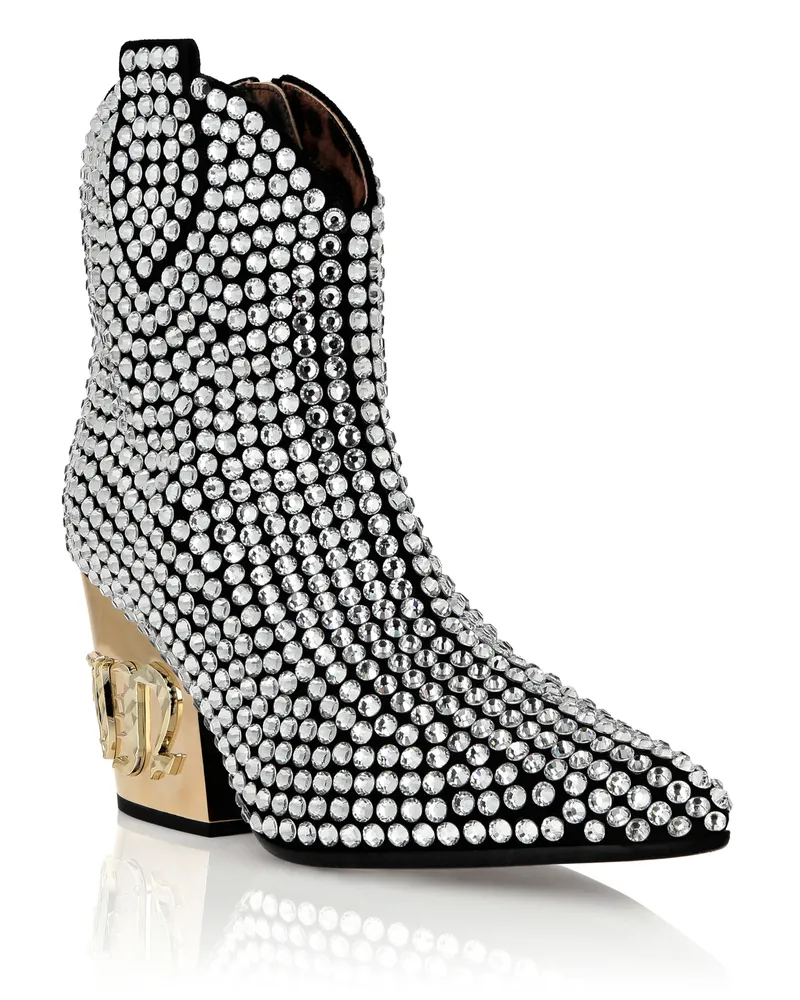 Philipp Plein Stiefel Gothic Plein Silber