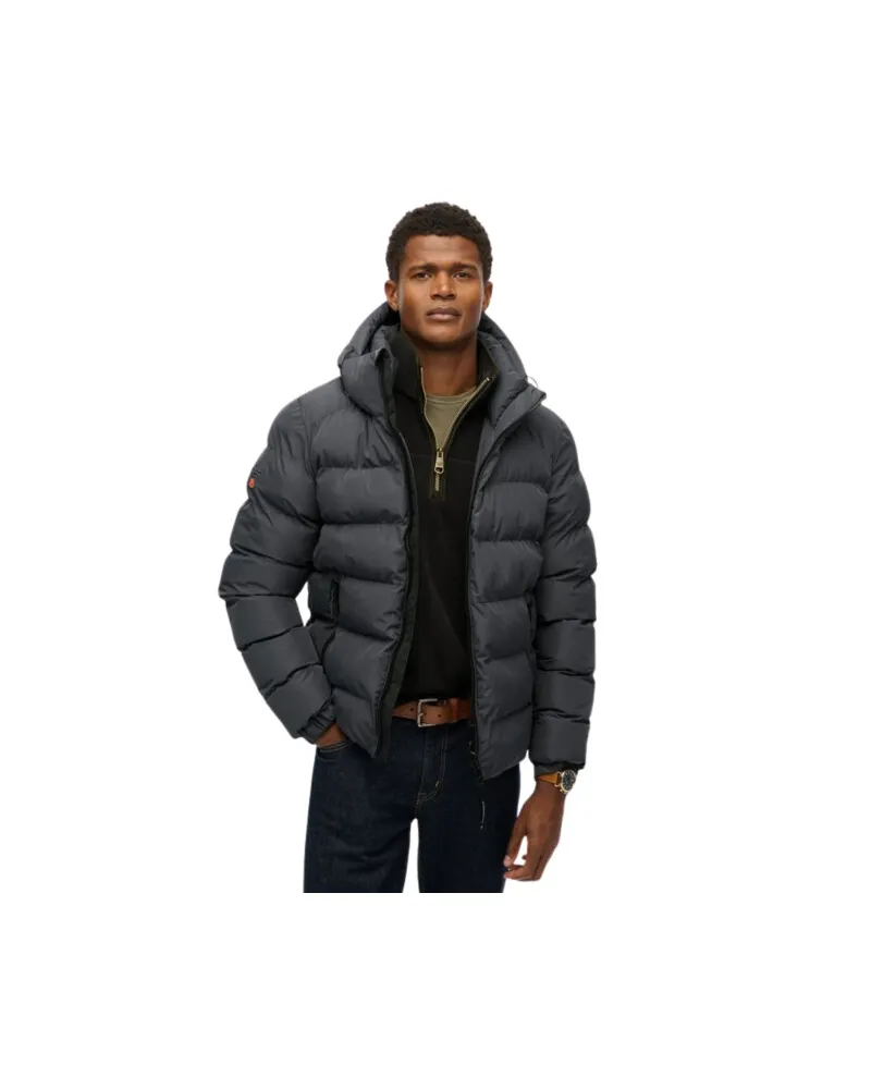 Superdry. Sportliche Steppjacke Mit Kapuze, Blau Braun