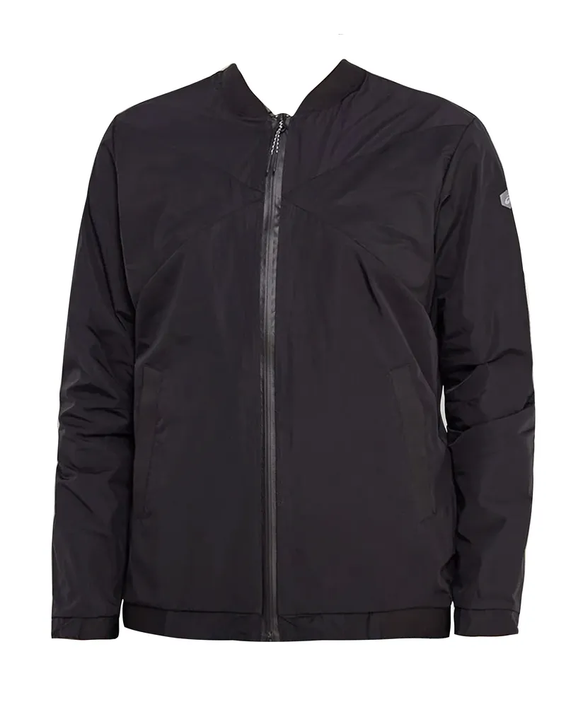 Asics gewebte Herrenschwarz -Bomberjacke Schwarz