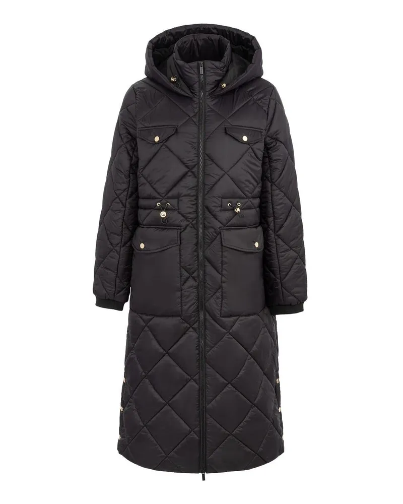 Firetrap Jacke für Damen, Lang geschnitten (Schwarz Schwarz