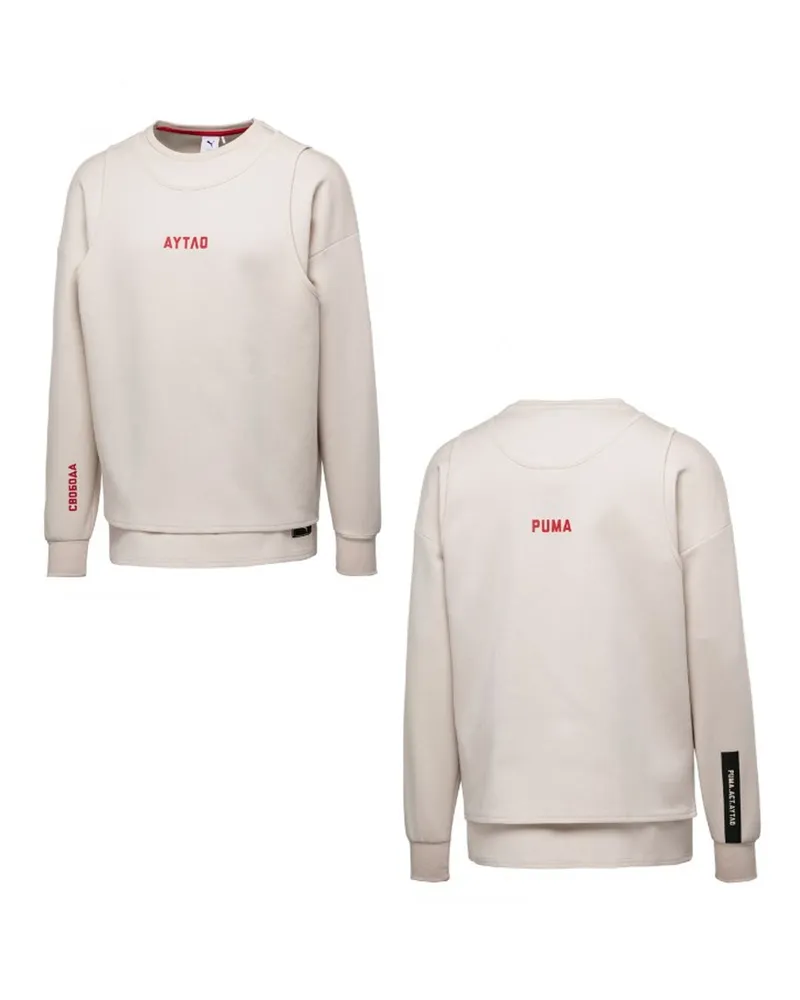 Puma x Outlaw Moscow Cremefarbenes Herren-Sweatshirt Creme