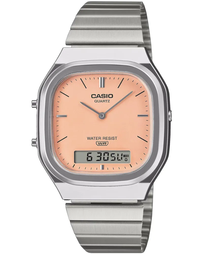 Casio Casio Collection Vintage Silber Unisex Armbanduhr AQ-240E-4AEF Silber
