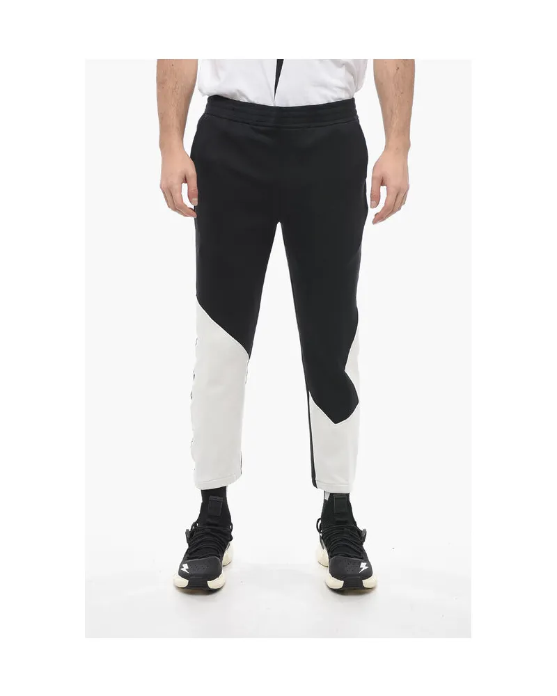 Neil Barrett Skinny Fit MODERNIST Sweatpants mit Kontrastdetails - Schwarz Schwarz