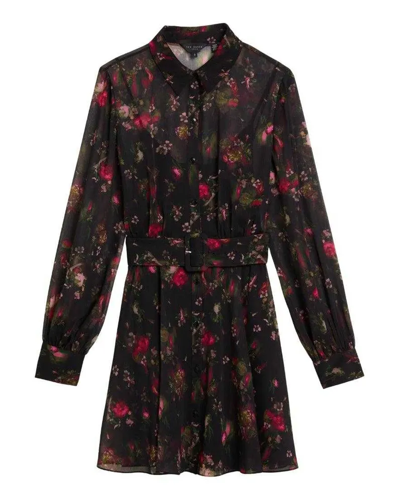 Ted Baker Ebene" Kleid für Damen, Mit Kragen (Schwarz Schwarz