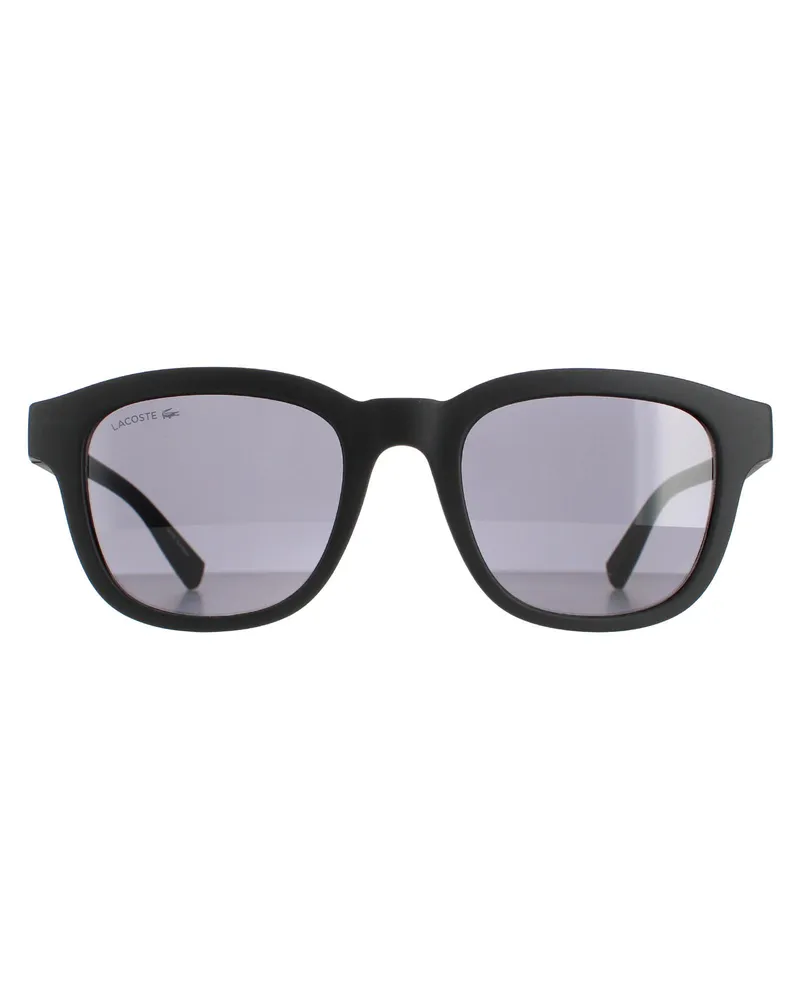 Lacoste Rectangle Mens Matte Schwarz Grau L966S Schwarz
