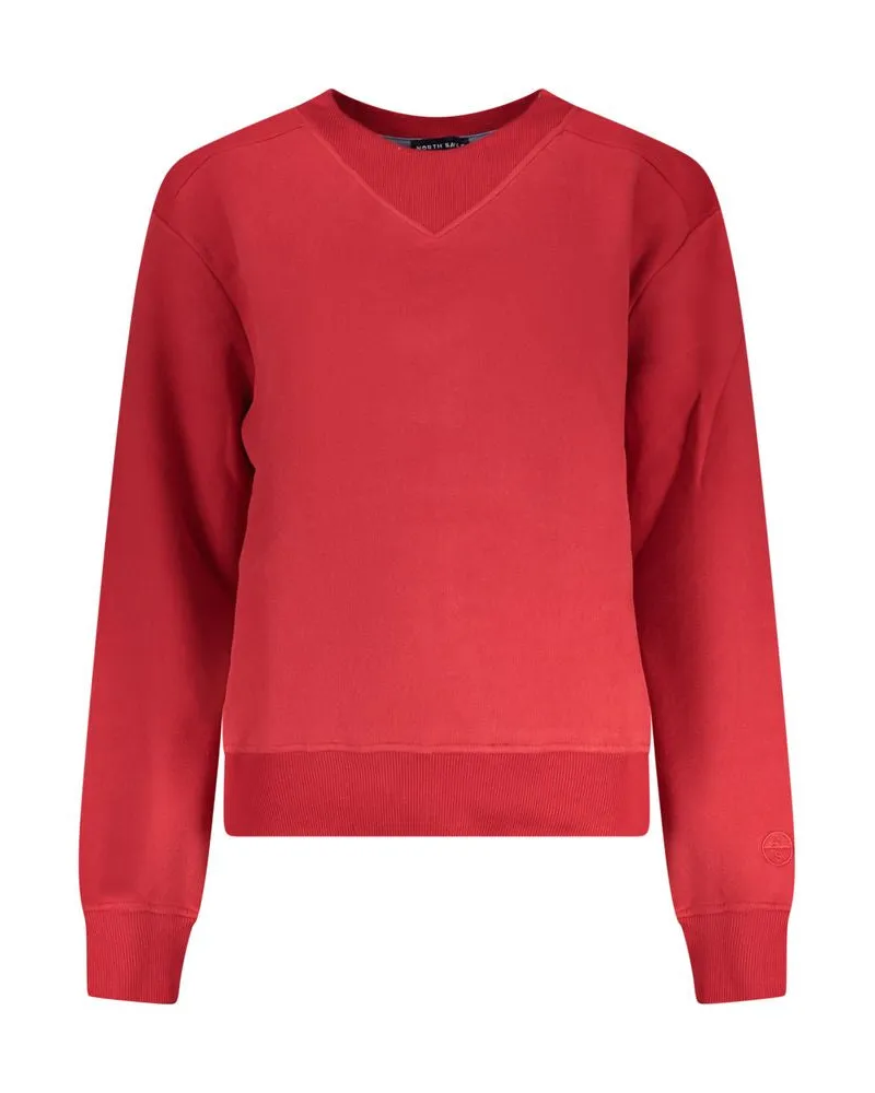 North Sails Rotes Baumwoll Damen Sweatshirt Rot