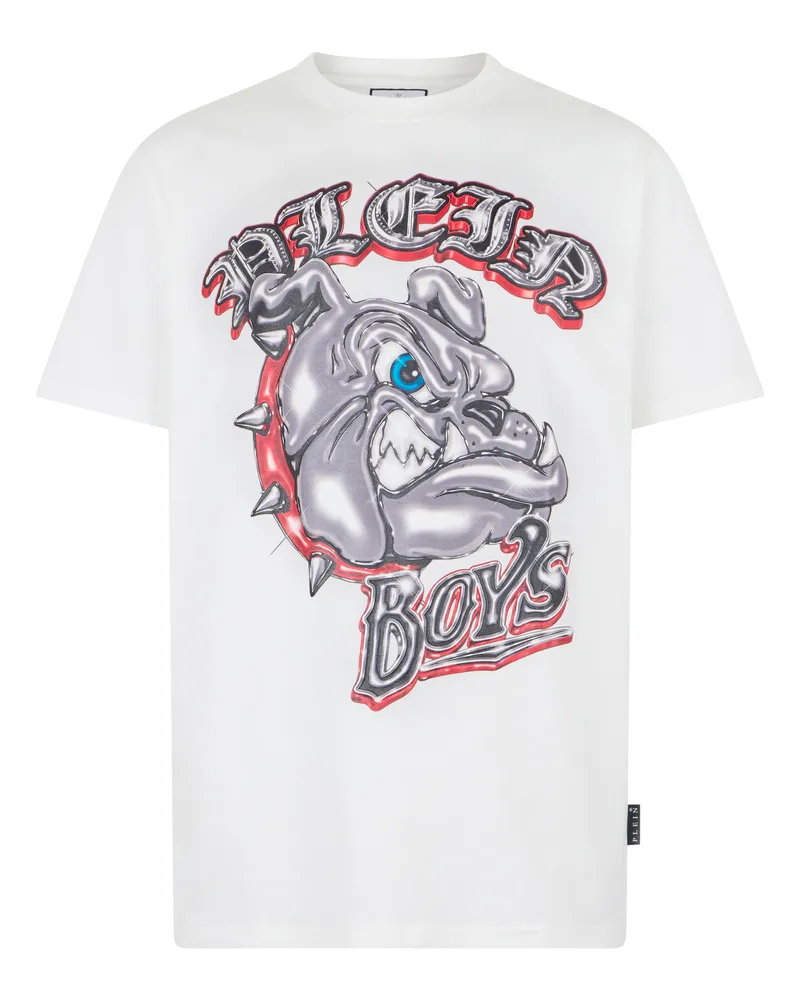Philipp Plein Kurzarm-Rundhals-T-Shirt Weiß
