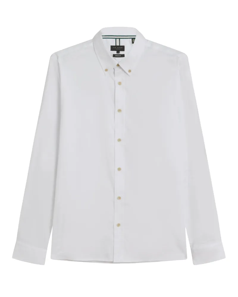 Ted Baker Allardo Regular Premium Weißes Oxford-hemd Weiß