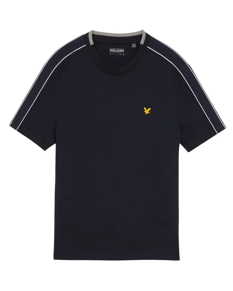 Lyle & Scott Navy Blue Tape T-shirt Marineblau