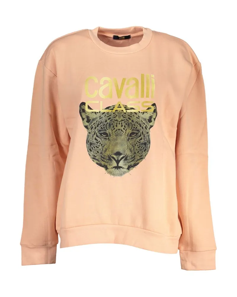 Roberto Cavalli Jaguar Sweatshirt Pfirsich Pfirsich