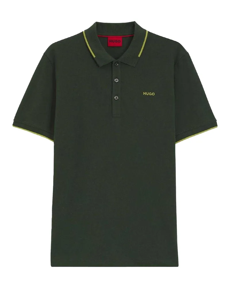 HUGO BOSS Poloshirt für Herren, Baumwolle Piqué, kurzärmlig (Grün Grün