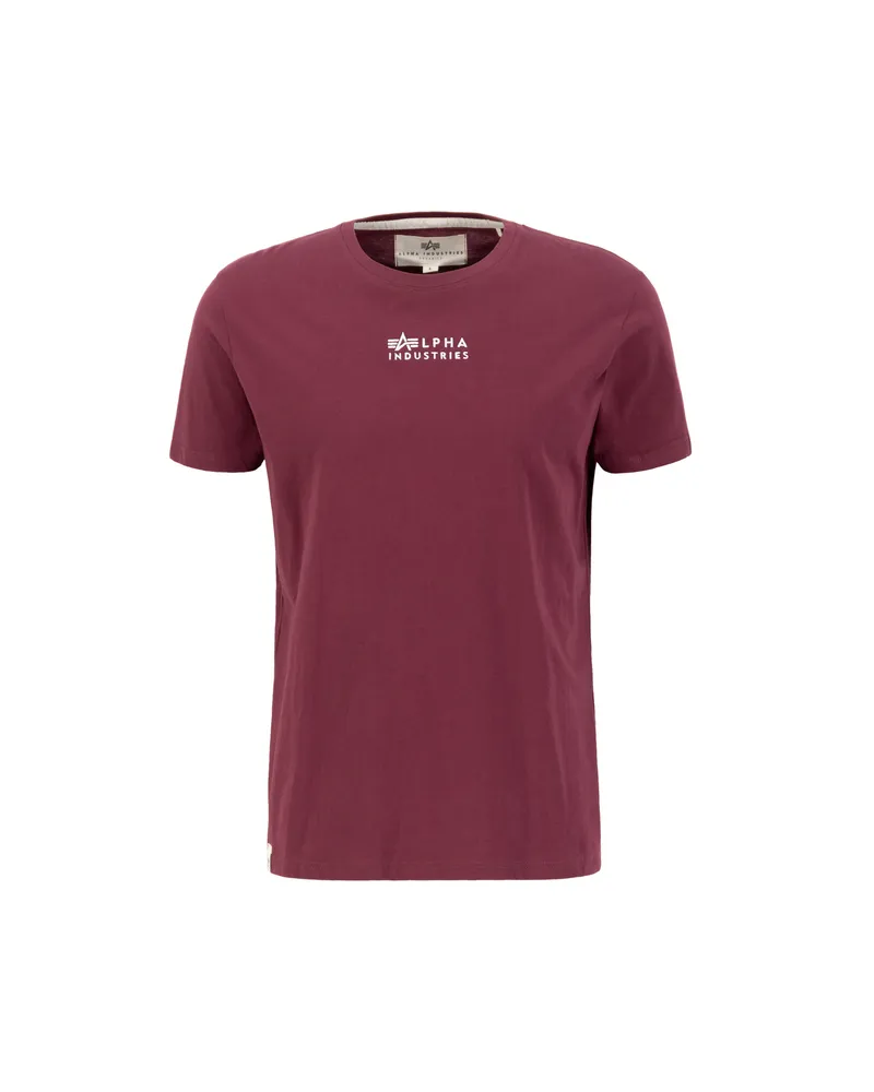 Alpha Industries Organics T-Shirt mit Stickerei - Bordeaux Bordeaux