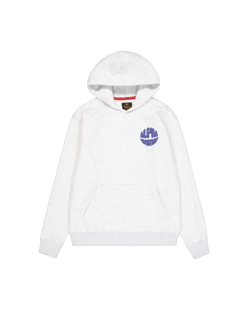 Alpha Industries Hoodie mit Rückenprint-Logo Grau