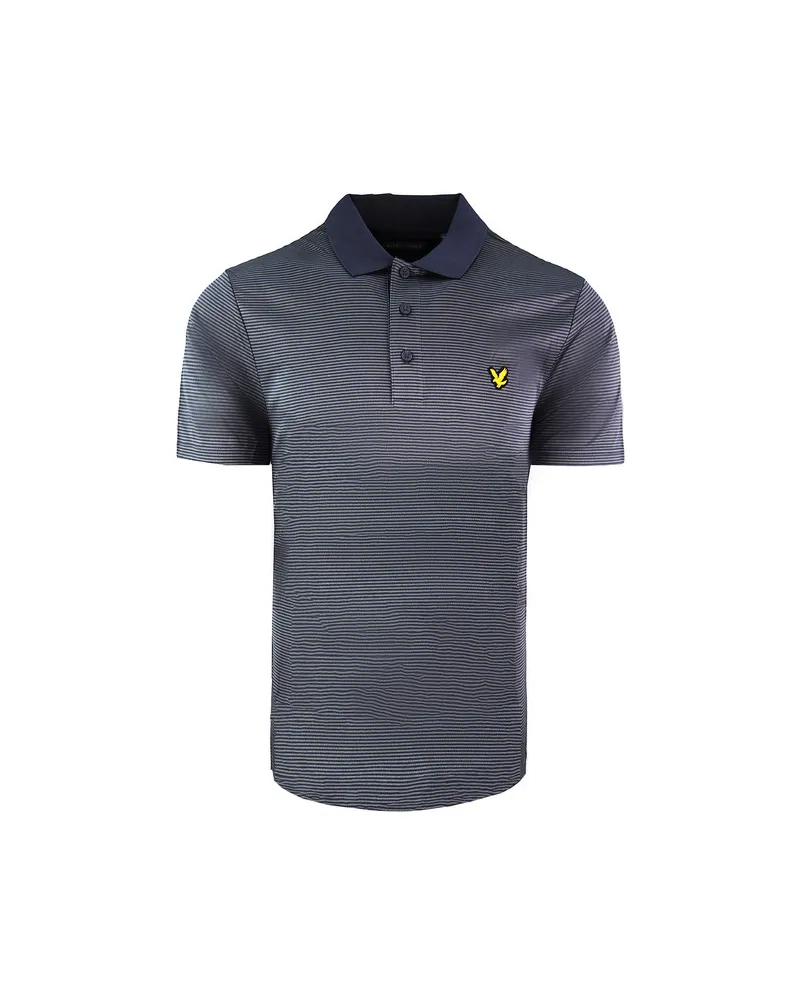 Lyle & Scott Golf Microstripe Herren Poloshirt grau Grau