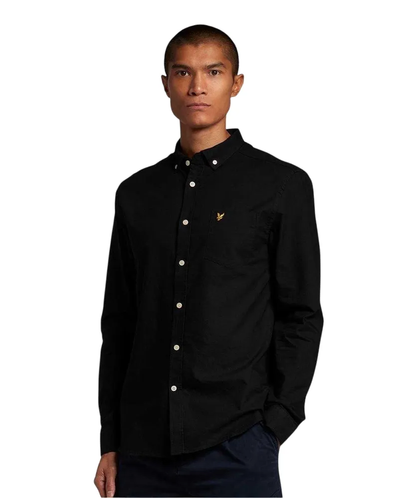 Lyle & Scott Hemd für Herren, Oxford-Stil (Schwarz Schwarz