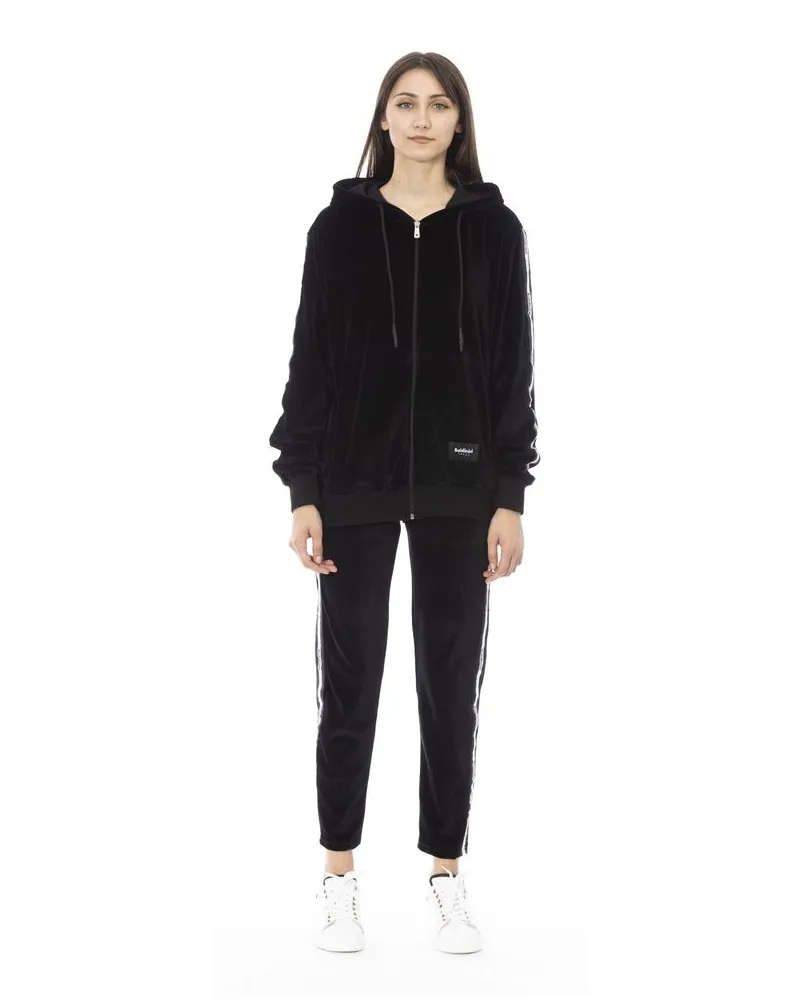 Baldinini Schwarzer Baumwollpullover für Frauen Schwarz