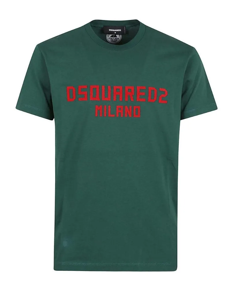 Dsquared2 Milano" T-Shirt für Herren, Baumwolle (Grün Grün