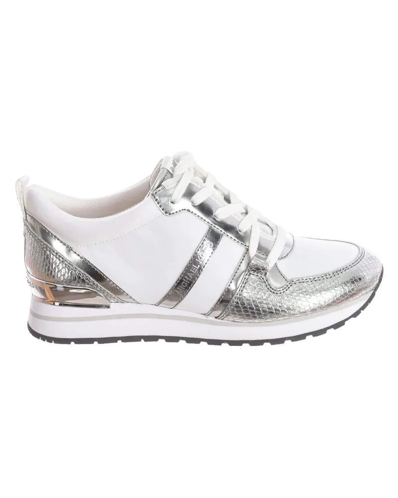Michael Kors R2DAFS1D Damen Metallic Dash Sneaker Sneaker Silber
