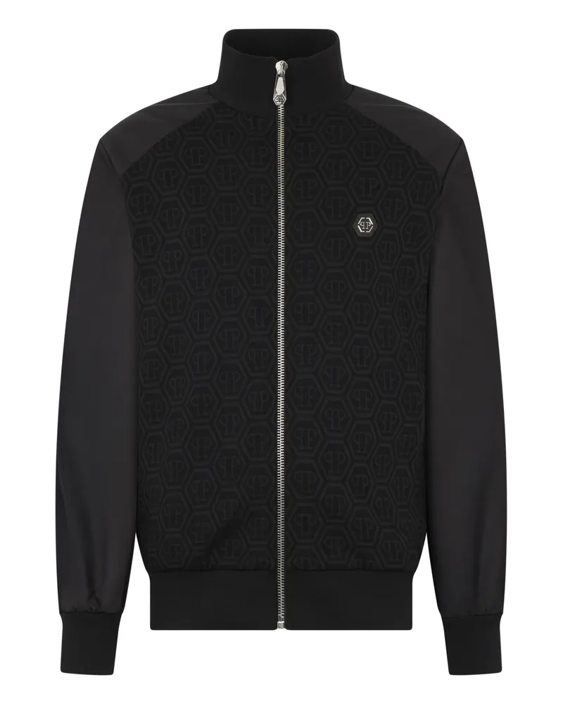 Philipp Plein Composed Tracksuit Jacket Monogram Monogram Schwarz