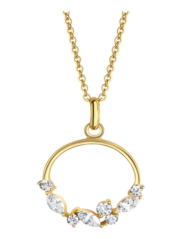 Celesta Halskette aus 375/- Gelbgold mit Zirkonia - Gold Gold
