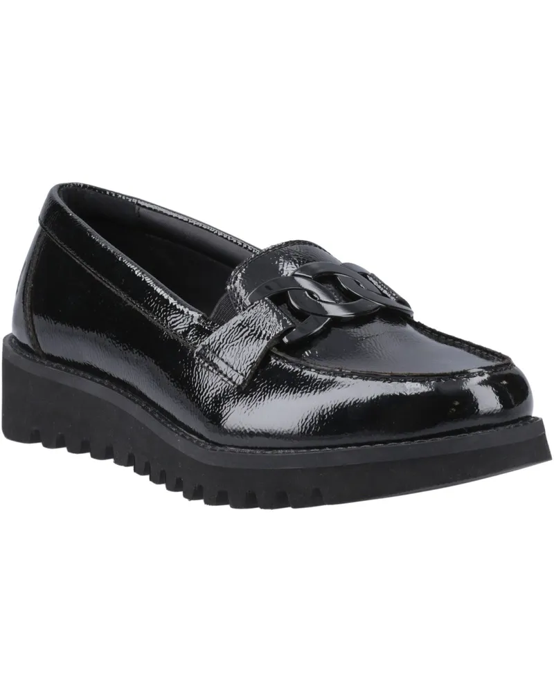 Hush Puppies Francis Loafer Patent Mädchenschwarze Slipper Aus Leder Schwarz