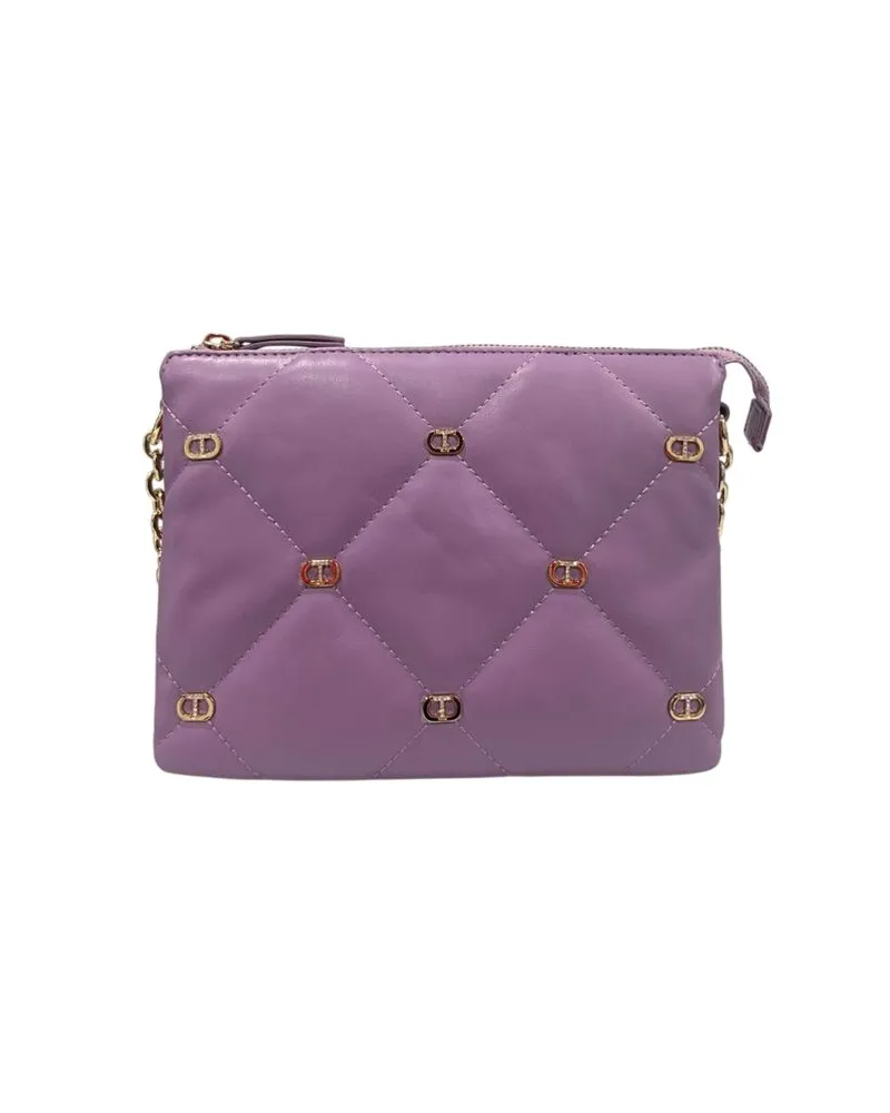 Twin-Set Lila Kunstleder Damen Umhängetasche Lila