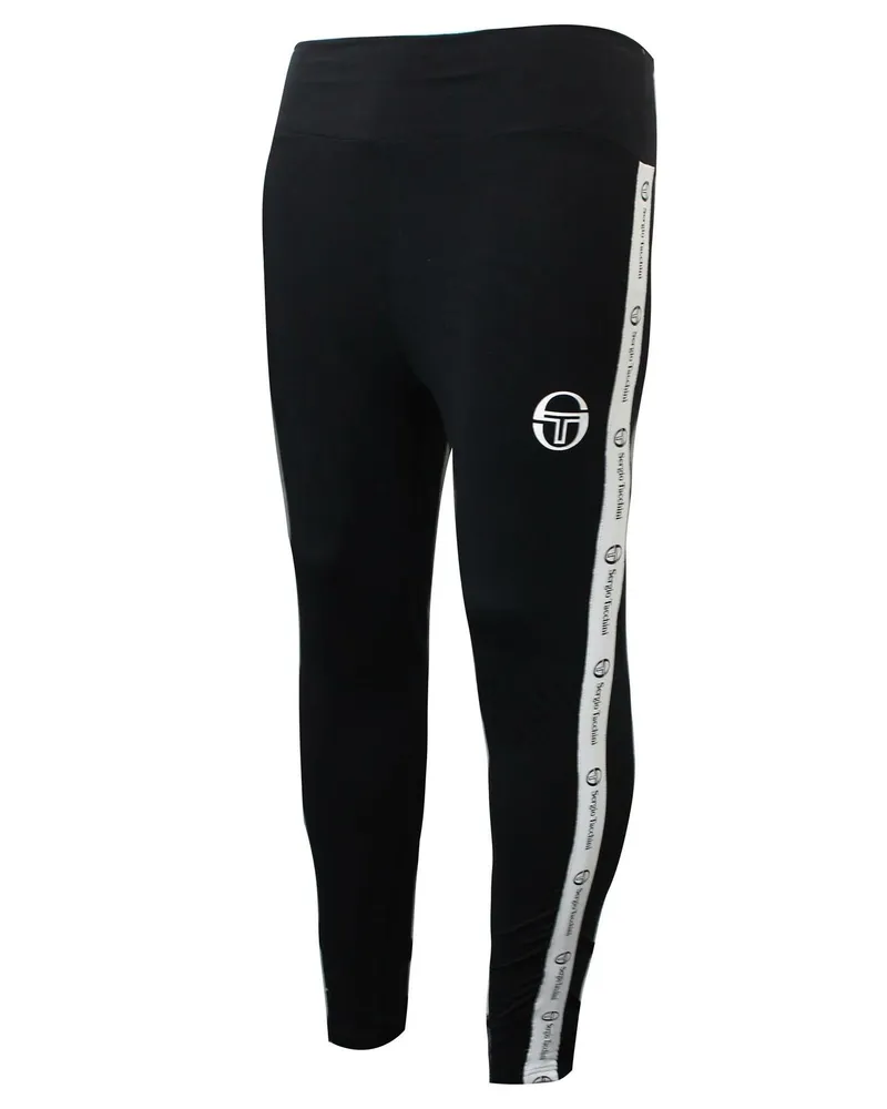 Sergio Tacchini Jola Leggings Klebes Seite Casual Fitnesshosen Schwarz 38079 166 Schwarz