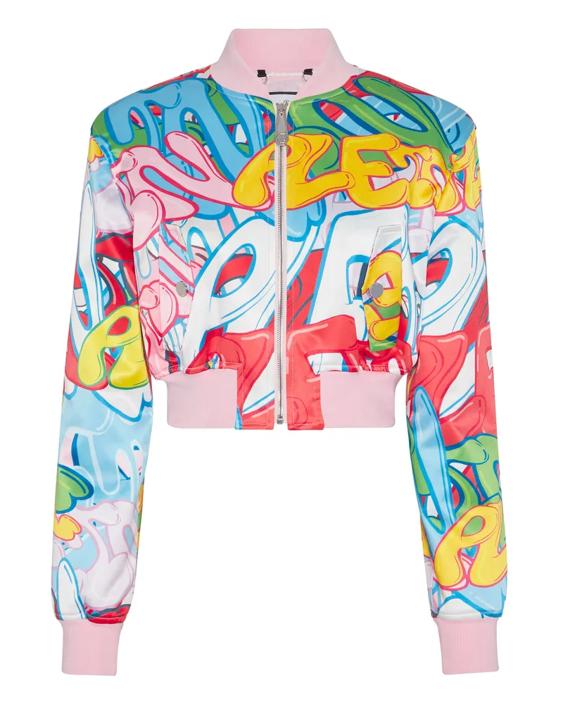Philipp Plein Bomberjacke Bombing Graffiti Mehrfarbig