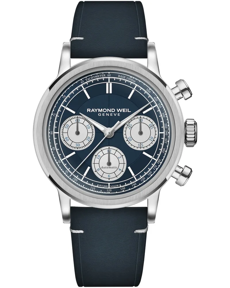 Raymond Weil Geneve Millesime Herren Blau Uhr 7765-STC-50651 Blau