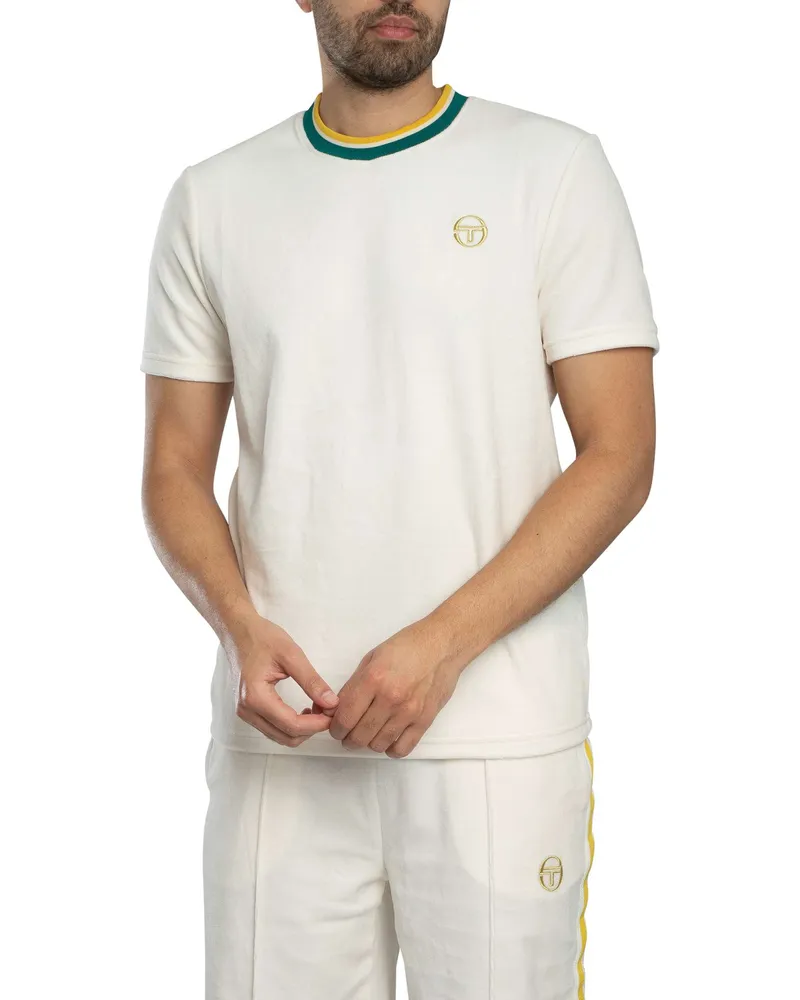 Sergio Tacchini Monte Velours-T-Shirt, Weiß Weiß