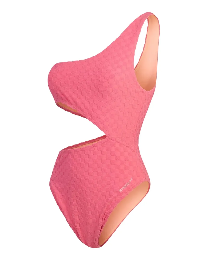Speedo Badeanzug für Damen, Ausschnitt, Strukturiert (Hellrosa Rosa