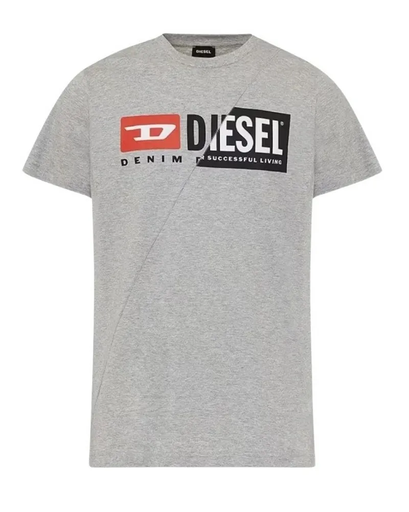 Diesel T-Shirt für Herren/Damen Unisex (Grau Grau