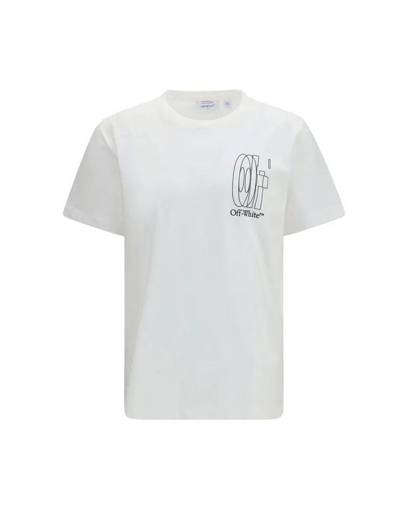 OFF-WHITE Weißes Baumwoll-T-Shirt Weiß