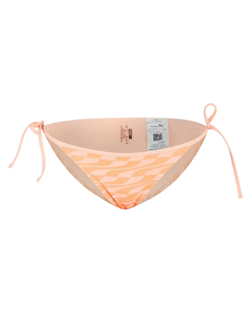 Puma Bikinihöschen für Damen, Seitlich gebunden (Pfirsich Pfirsich