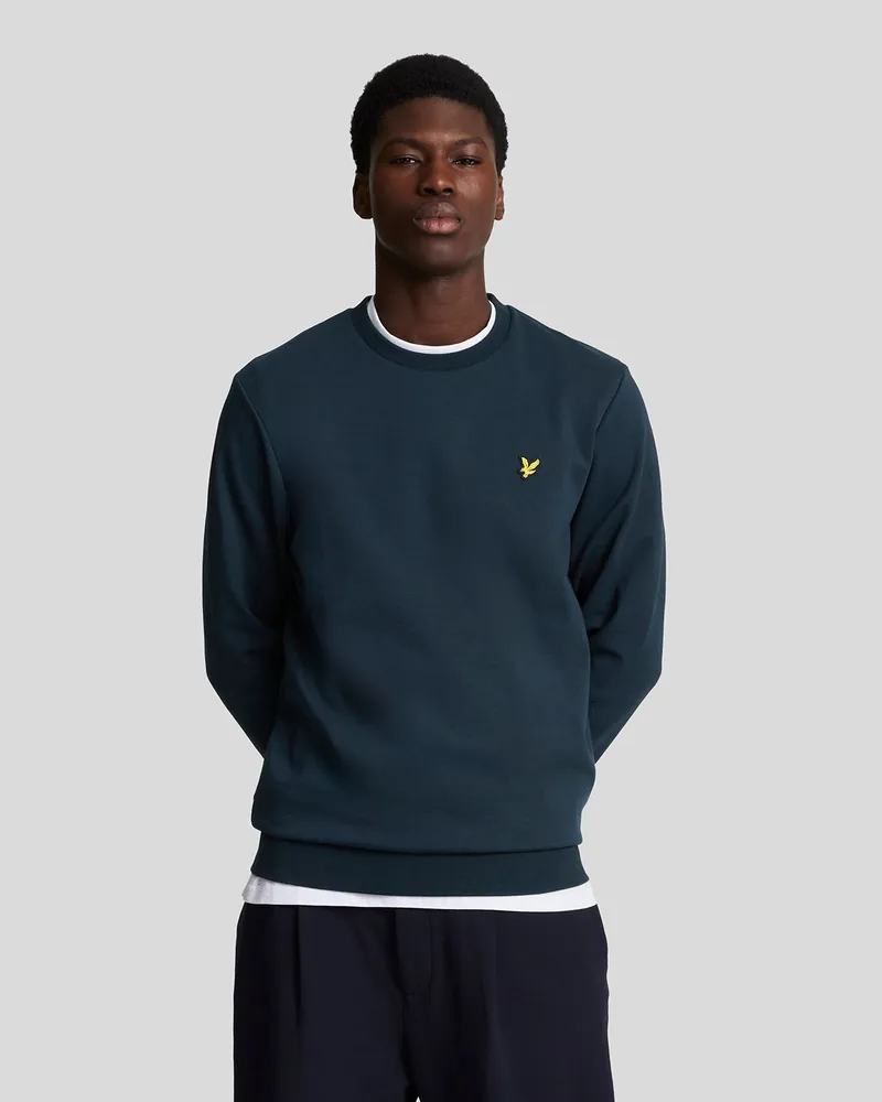 Lyle & Scott Interlock-Sweatshirt mit Rundhalsausschnitt für Herren in Marine Marineblau