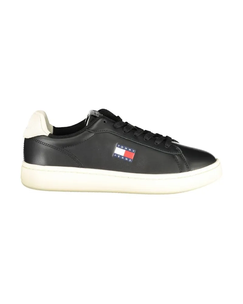 Tommy Hilfiger Schwarze Polyurethan Damen Sneaker Schwarz
