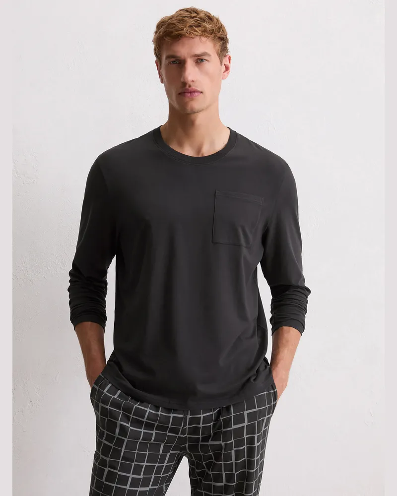 Marc O'Polo Pyjamahose M-Line Schwarz