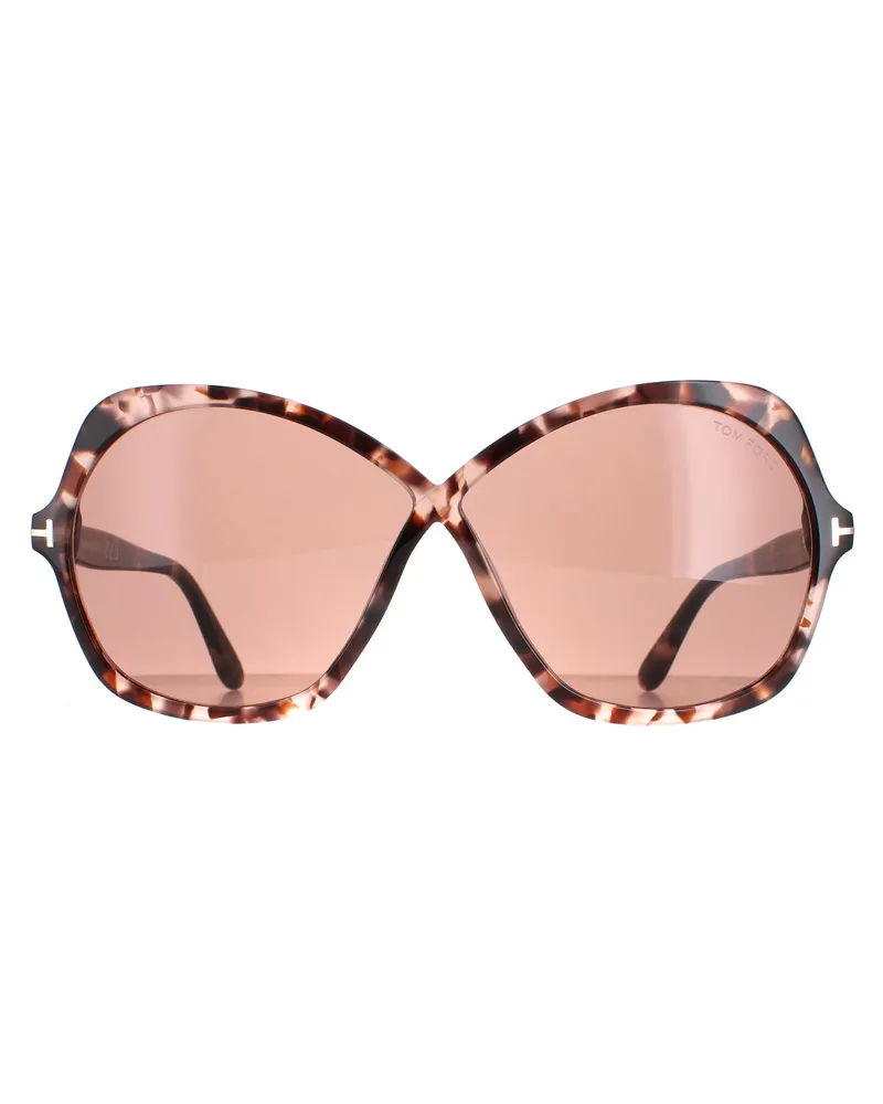 Tom Ford Schmetterling Damen Bunt Havanna Violett Rosemin FT1013 Rosa
