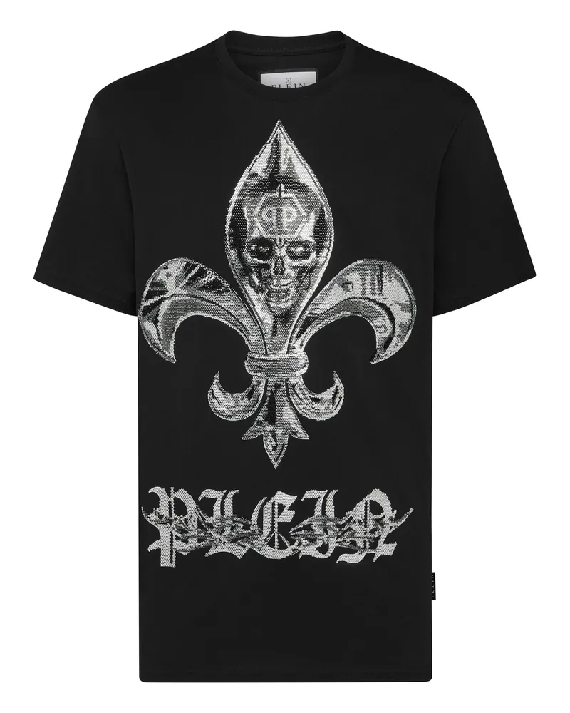 Philipp Plein T-Shirt mit Rundhalsausschnitt Ss Chrome - Schwarz Schwarz