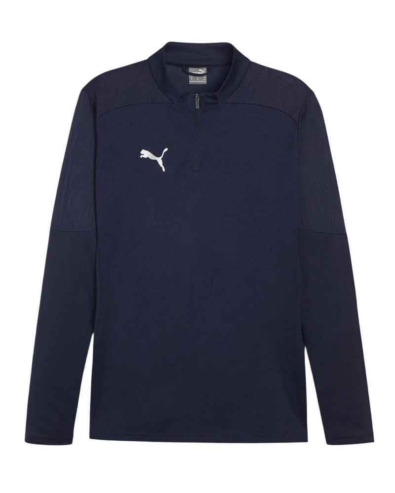 Puma TeamFinal" Fleece-Oberteil für Herren, mit kurzem Reißverschluss, Training (Marine Marineblau