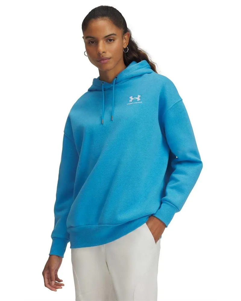 Under Armour Icon" Kapuzenpullover für Damen, Fleece, Übergroß (Blau Blau