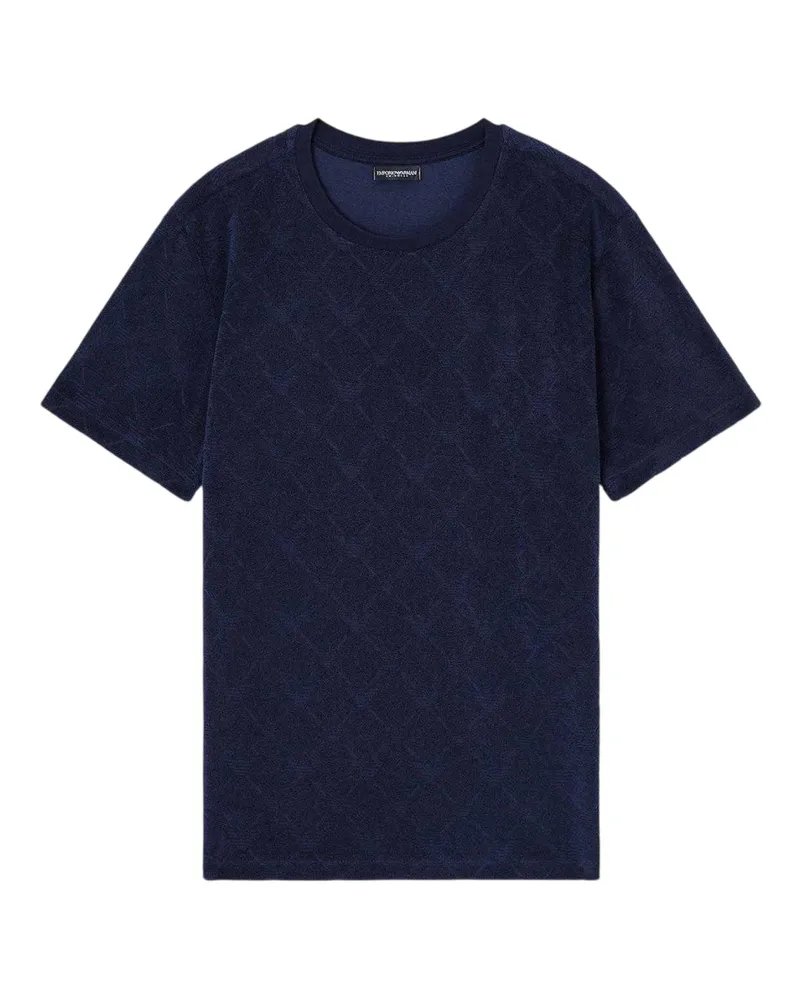 Emporio Armani EA7 - T-Shirt für Herren, Diamant Jacquard (Marine Marineblau